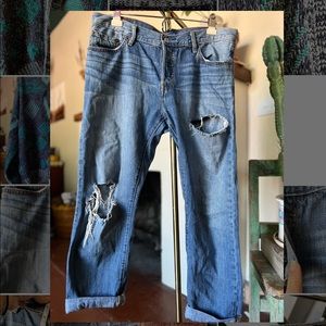 Womens 501 ct red tag factory distressed Levi’s